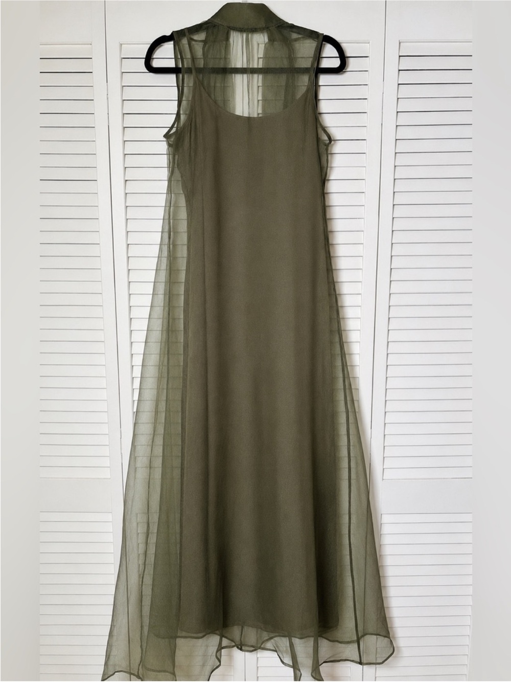 NWT CAARA Alette Organza
Elegant Moss Grey Olive Few
Moda Dress M,S,XL - Picture 7 of 10